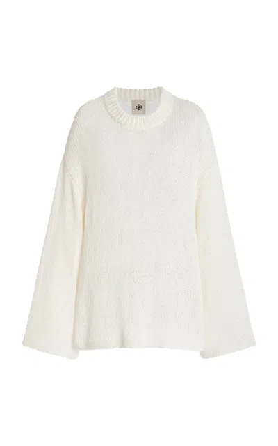 The Garment Literno Knit Cotton-blend Sweater In Ivory