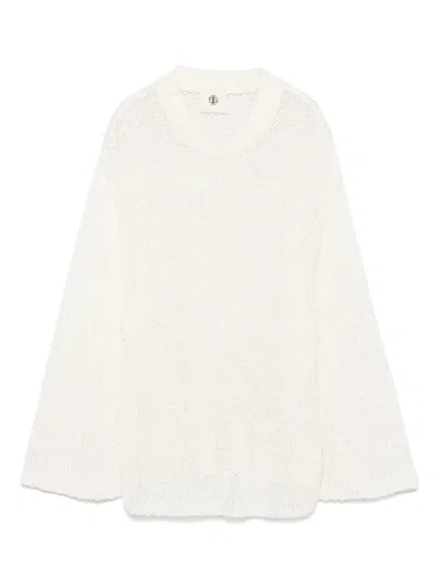 The Garment Literno Knit Cotton-blend Sweater In Ivory