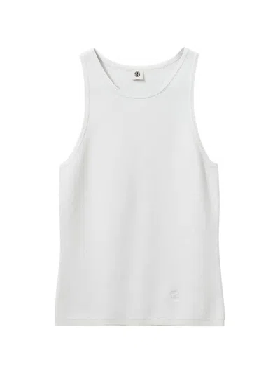 The Garment Logo-embroidery Ribbed Top In Gray