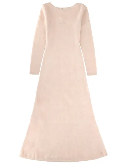 The Garment Mohair-blend Roma Flared Evening Dress In Neutral