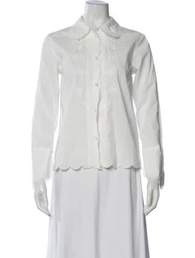 Pre-owned The Garment Long Sleeve Blouse In White