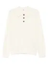 The Garment Long-sleeve Polo Shirt In White