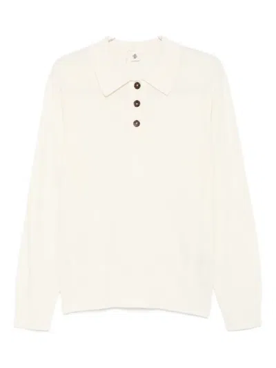 The Garment Long-sleeve Polo Shirt In White