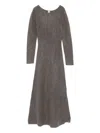 The Garment Long-sleeved Maxi Dress In Gray