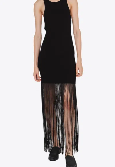 The Garment Madison Fringed Maxi Dress In Black