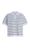 The Garment Madison Knit Polo Top In 901 Light Blue/black