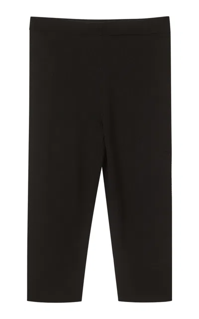 The Garment Madison Ribbed Knit Capris In Black