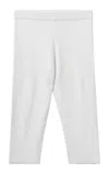 The Garment Madison Ribbed Knit Capris In White