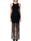 The Garment Dream Lace Ruched Maxi Dress In Black