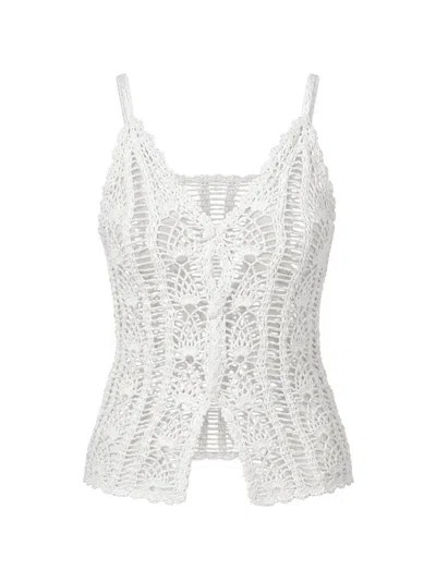 The Garment Maldive Crochet-knit Top In White