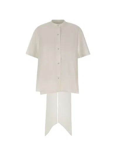 The Garment Mandarin Collar Bands Shirt In White