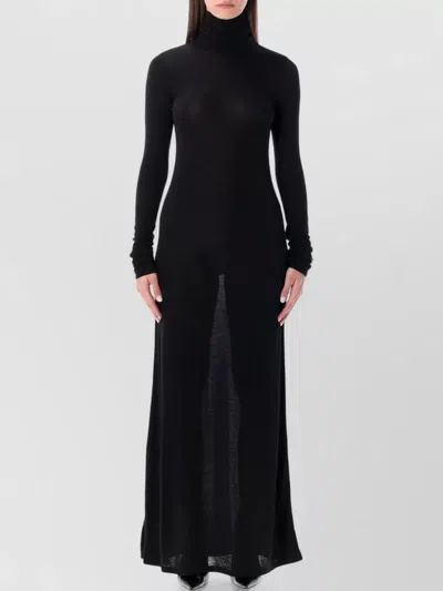 The Garment Maxi Dress High Neck Long Sleeve Sheer In Multi