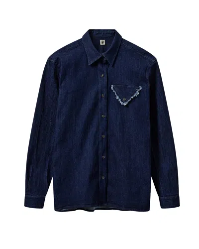 The Garment Merci Shirt In Dark Denim Wash