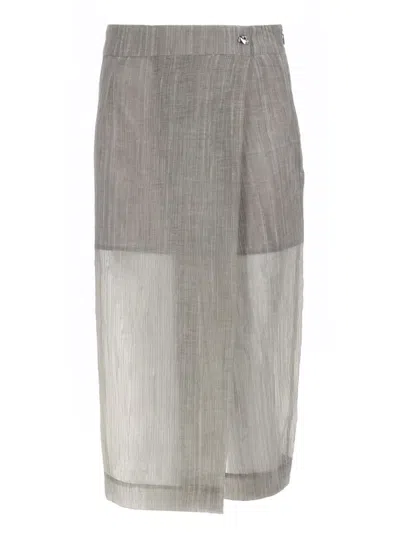The Garment Midi Skirt Delphi In Gray