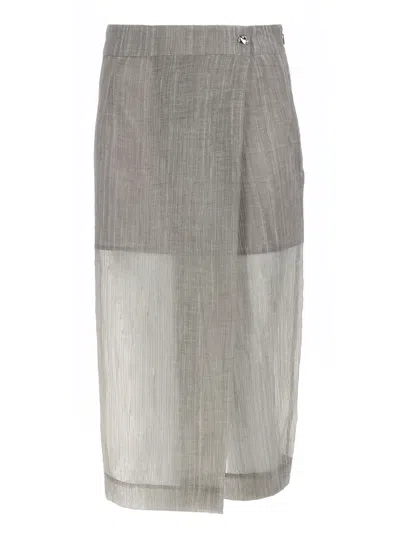 The Garment Midi Skirt Delphi In Gray