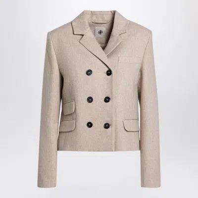 The Garment Mille Beige Double-breasted Jacket In Neutral