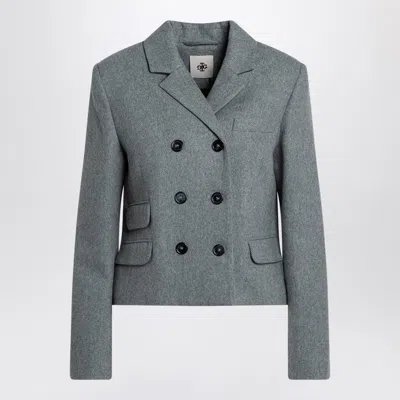 THE GARMENT MILLE GREY DOUBLE-BREASTED JACKET