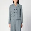 The Garment Mille Double-breasted Wool-blend Blazer In Grey