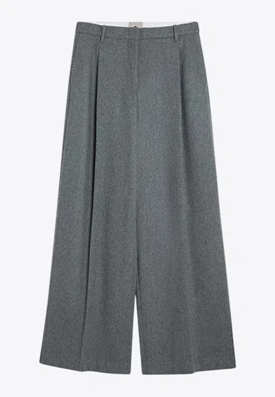 THE GARMENT MILLE WOOL-BLEND WIDE-LEG PANTS