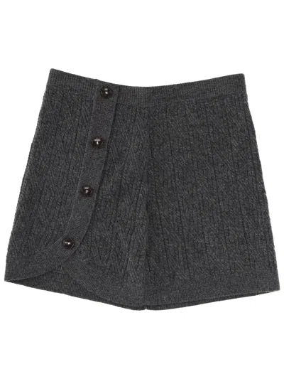 The Garment Como Cable-knit Mini Skirt In Gray