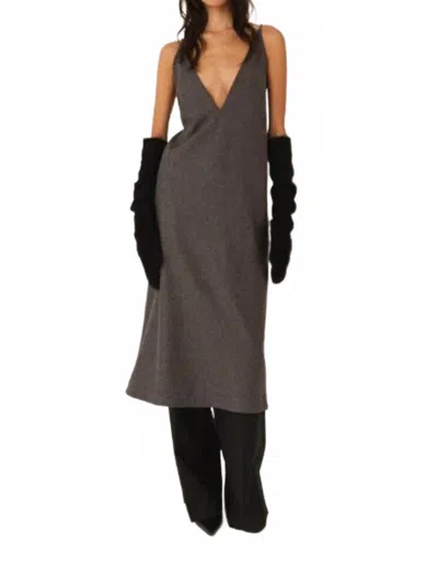 The Garment Mitch Midi Dress In Grey Melange In Brown