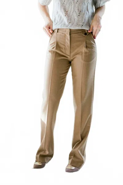 The Garment Mitch Straight Leg Pants In Camel In Brown