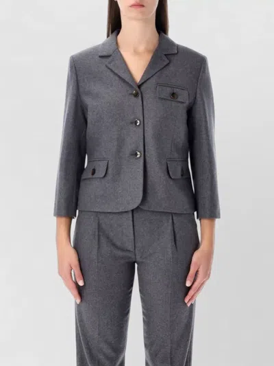 The Garment Mitch Tailored Jacket Chest And Front Pockets In Gray