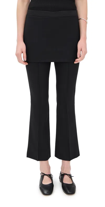 The Garment Black Noah Crop Skirt Trousers In 050 Black