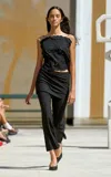 The Garment Noah Cropped Stretch-suiting Skirt Pants In Black