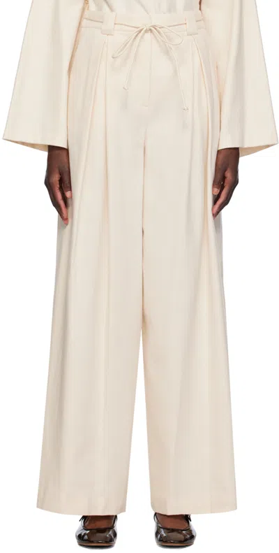 The Garment Off-white Alpine Wide Trousers In 002 Ivory