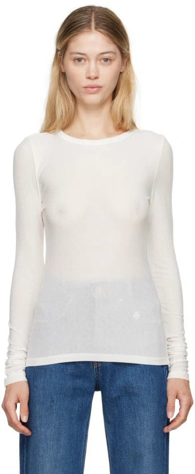 The Garment Off-white Bella Long Sleeve T-shirt In 001 Cream