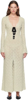 The Garment Canada Wool Crochet Long Dress In Beige