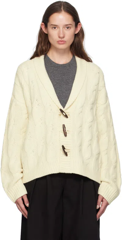 The Garment Off-white Como Cable Cardigan In 002 Ivory