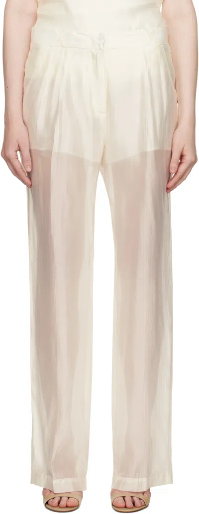The Garment Off-white Gilian Trousers In 001 Cream