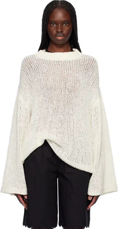 The Garment Literno Knit Cotton-blend Sweater In Ivory