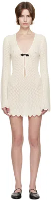 The Garment Tanzania Knit Cotton Mini Dress In 001 Cream