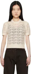 The Garment Off-white Verbier Pointelle Mini T-shirt In 004 Raw