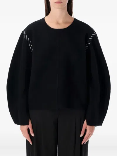 The Garment Oslo Stitching-detail Sweater In Black