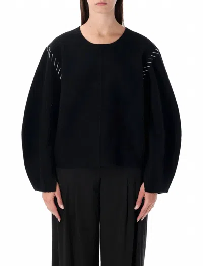 The Garment Oslo Stitching-detail Sweater In Black