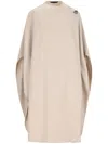 The Garment Wool-blend Crewneck Poncho In Neutrals