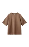 The Garment Oversized Cotton-blend Bow Tee In Brown