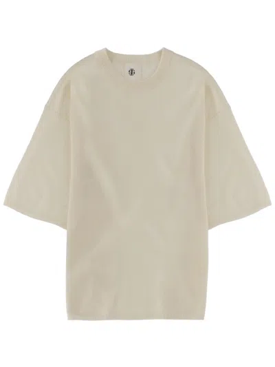 The Garment Oversized Short Sleeve Knit Sweater In Beige