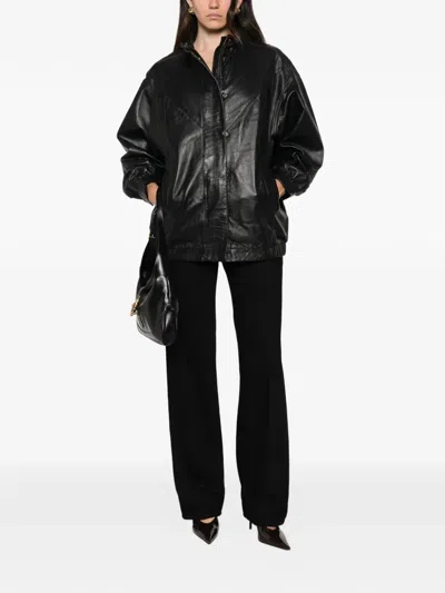 The Garment Panelled Leather Jacket In Black
