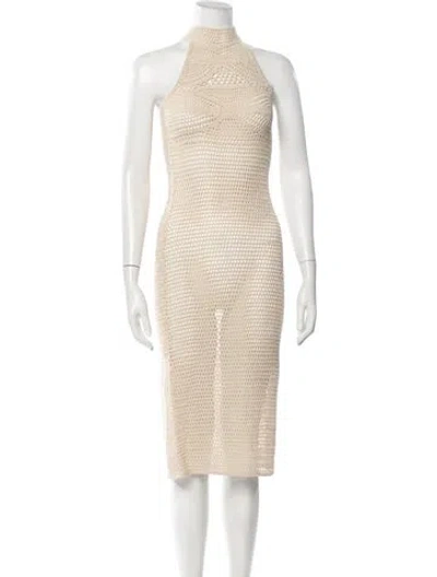 Pre-owned The Garment Patterned Knee-length Dress W/ Tags In Neutrals