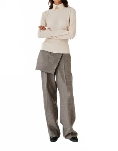 The Garment Pine Straight Leg Skirt Pants In Grey Melange In Gray