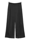 The Garment Pinstripe Pleat-detail Trousers In Black