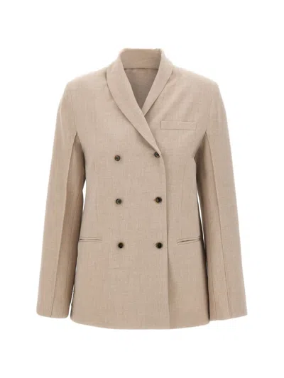 The Garment Pisano Double-breasted Blazer In Brown