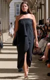 The Garment Pisano Draped Crepe Midi Dress In Black