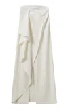 The Garment Pisano Draped Crepe Midi Dress In White
