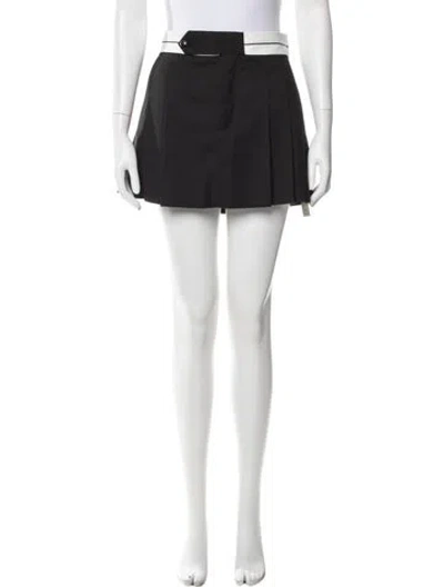 Pre-owned The Garment Pleated Accents Mini Skirt In Black